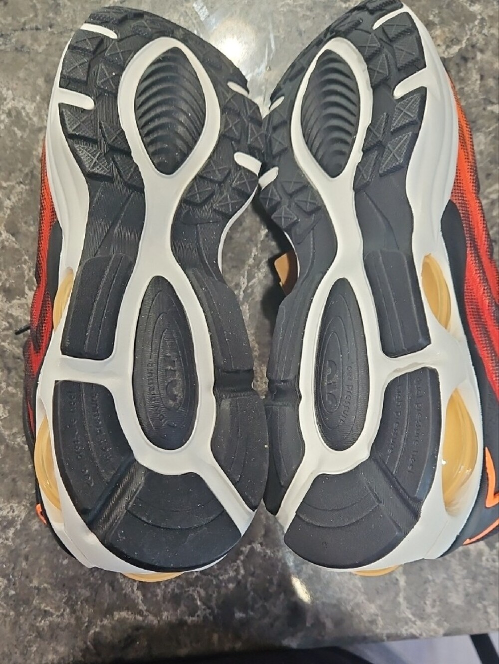 New Nike Black and Orange Athletic Sneakers Size 10 Tried On, No Box. - Picture 6 of 9